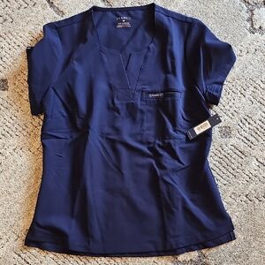 Jaanuu Women's Classic Navy Short Sleeve Top